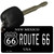 New Mexico Route 66 Black Novelty Aluminum Key Chain KC-1482
