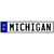 Michigan Novelty Metal European License Plate