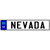 Nevada Novelty Metal European License Plate