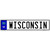 Wisconsin Novelty Metal European License Plate