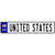 USA Novelty Metal European License Plate