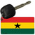 Ghana Flag Novelty Aluminum Key Chain KC-3944