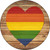 Heart Rainbow Novelty Metal Circle Sign