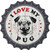 I Love My Pug Novelty Metal Bottle Cap Sign