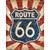 Vintage Route 66 Metal Novelty Parking Sign