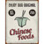 Original Chinese Food Metal Novelty Parking Sign