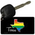 Texas Rainbow State Novelty Aluminum Key Chain KC-6357