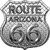 Route 66 Diamond Arizona Metal Novelty Highway Shield Sign