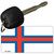 Faroe Islands Flag Novelty Aluminum Key Chain KC-4014