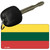 Lithuania Flag Novelty Aluminum Key Chain KC-4081