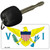 Virgin Islands Flag Novelty Aluminum Key Chain KC-4176