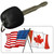 USA Canada Crossed Flag Novelty Aluminum Key Chain KC-516