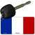 France Flag Novelty Aluminum Key Chain KC-528