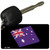 Australia Flag Black Novelty Aluminum Key Chain KC-1920