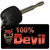 100% Devil Novelty Aluminum Key Chain KC-365