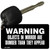 Warning Objects In Mirror Black Novelty Aluminum Key Chain KC-5252