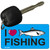 I Love Fishing Novelty Aluminum Key Chain KC-3872
