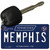 Memphis Tennessee Blue Novelty Metal Key Chain