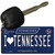 I Heart TN Tennessee Blue Novelty Metal Key Chain