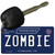 Zombie Tennessee Blue Novelty Metal Key Chain