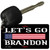 Lets Go Brandon Black Novelty Metal Key Chain