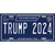 Trump 2024 Tennessee Blue Novelty Metal License Plate Tag