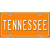 Tennessee Orange Novelty Metal License Plate Tag