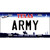 Texas Army Novelty Metal License Plate Tag