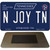 N Joy TN Tennessee Blue Novelty Metal Magnet