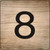 8 Number Tiles Novelty Metal Square Sign