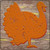 Orange Turkey Novelty Metal Square Sign