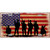 Military Soldiers American Flag Novelty Metal License Plate Tag