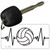 Volleyball Heart Beat Novelty Metal Key Chain