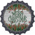 Merry Christmas Green Novelty Metal Bottle Cap Sign