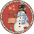 Welcome Snowman Novelty Metal Circle Sign