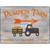 Pumpkin Farm Tractor Novelty Metal Parking Sign