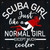 Scuba Girl Novelty Metal Square Sign