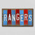 Rangers Team Colors Hockey Fun Strips Novelty Wood Sign WS-840
