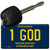 1 God Michigan Blue Novelty Key Chain