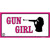 Gun Girl Novelty Sticker Decal