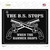 The B.S. Stops When The Hammer Drops Novelty Rectangle Sticker Decal