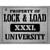 Property Of Lock & Load XXXL University Novelty Rectangle Sticker Decal