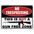 No Trespassing Gun Zone Novelty Rectangular Sticker Decal