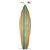Blue Green And Orange Striped Novelty Surfboard Sticker Decal
