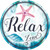 Relax Zone Novelty Circle Sticker Decal