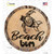 Beach Bum Seaturtle Novelty Circle Sticker Decal