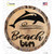 Beach Bum Dolphin Novelty Circle Sticker Decal