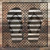 Corrugated Flip Flops on Wood Novelty Square Sticker Decal