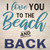 Love You to the Beach and Back Novelty Square Sticker Decal