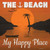 The Beach My Happy Place Novelty Square Sticker Decal